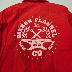 DIXXON Flannel Co. Unite Coaches Jacket Red Mens M Button Front Graphic